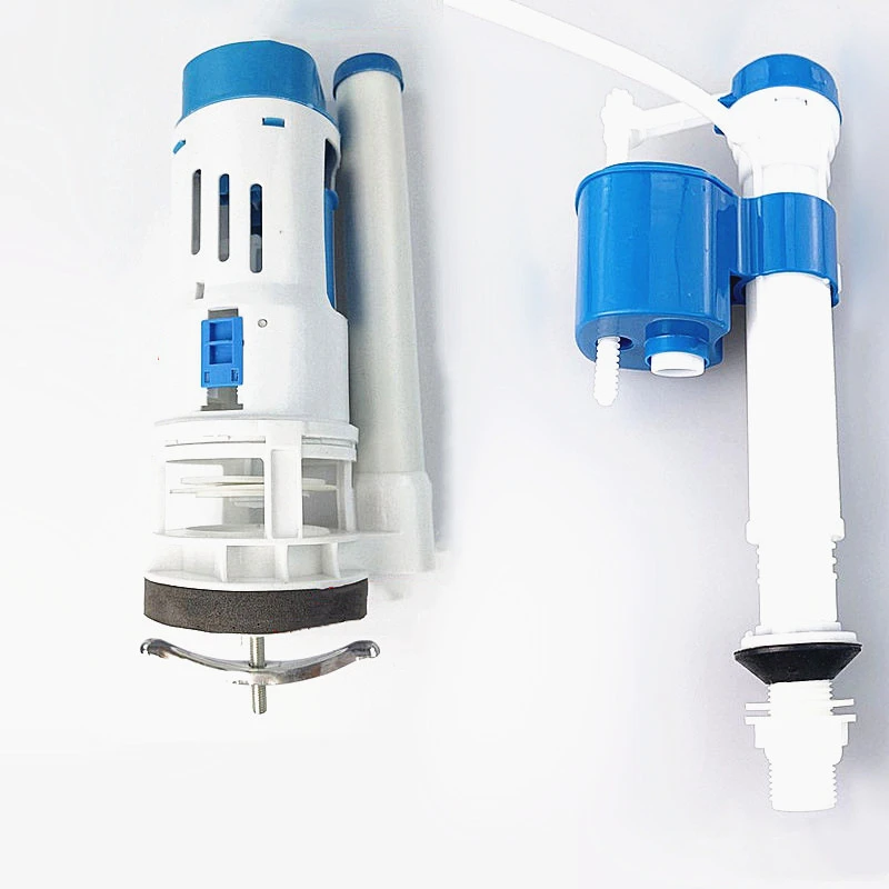 Replacement Toilet Fill Valve Water Drain Flush Valve Dual Button Kits