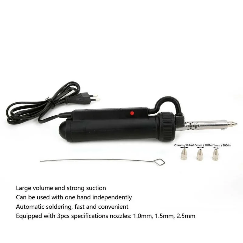 Elektrische Soldeerbout Set 100W WHAMVOX Elektrische Desoldeerpomp 30W 220V Elektrische Vacuüm Soldeer Sucker Iron To Desoldeerpomp Reparatie Tool Eu Plug 2 Desoldeergereedschap Elektronica Soldeerboutset Elektrisch