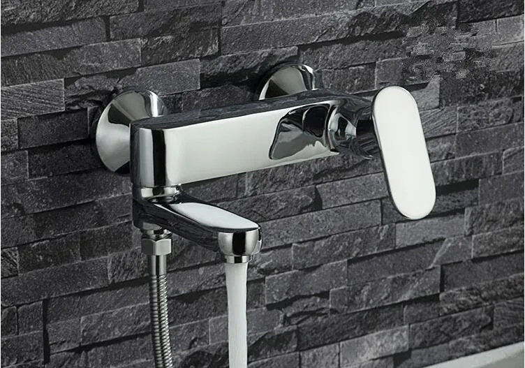 Vidric Brass Bath& Shower Faucet chrome finished wall mounted bathtub faucet exposed B&S bathroom shower faucet