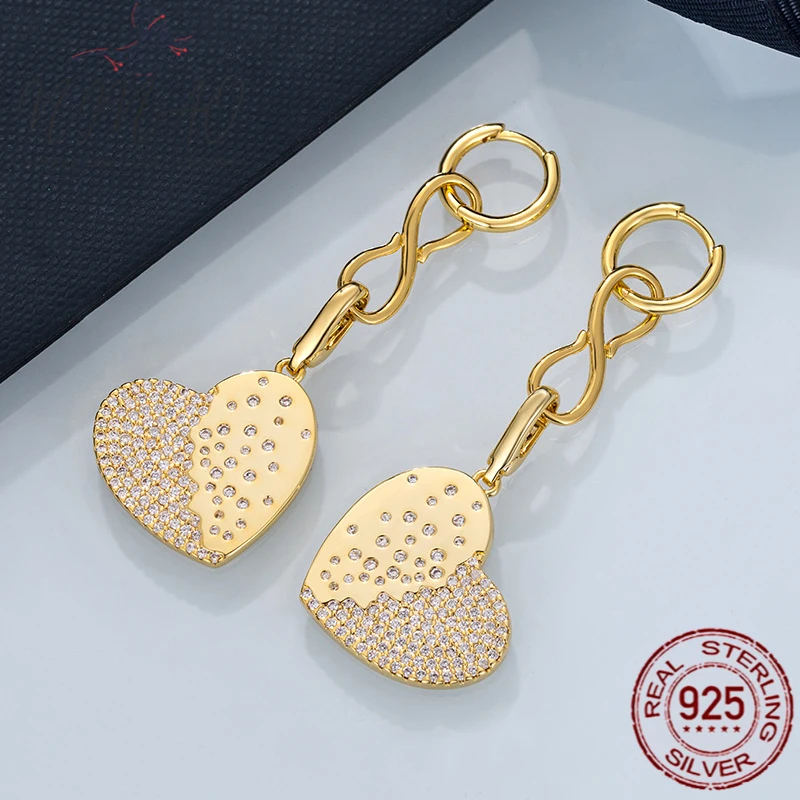 Женские длинные серьги из серебра 925 пробы 1:1 | Украшения и аксессуары