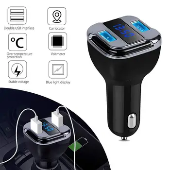 

Universal Car GPS Tracker Locator Real Time Tracking Device Dual USB Car Charger Voltmeter with 2 Cigarette Lighter Socket TXTB1