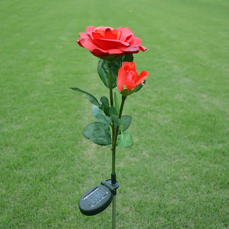 Special Offer for  Waterproof Solar Panels Powered Rose Flower LED Light Outdoor Garden Yard Lamp