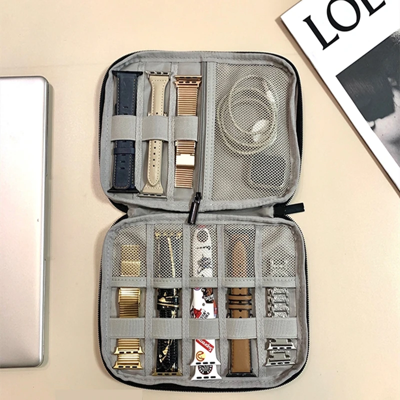 For Xiaomi Watch Strap Box Multifunction Portable Watch Band Organizer Storage Bag Smart Watchband Holder Watches Travel Case