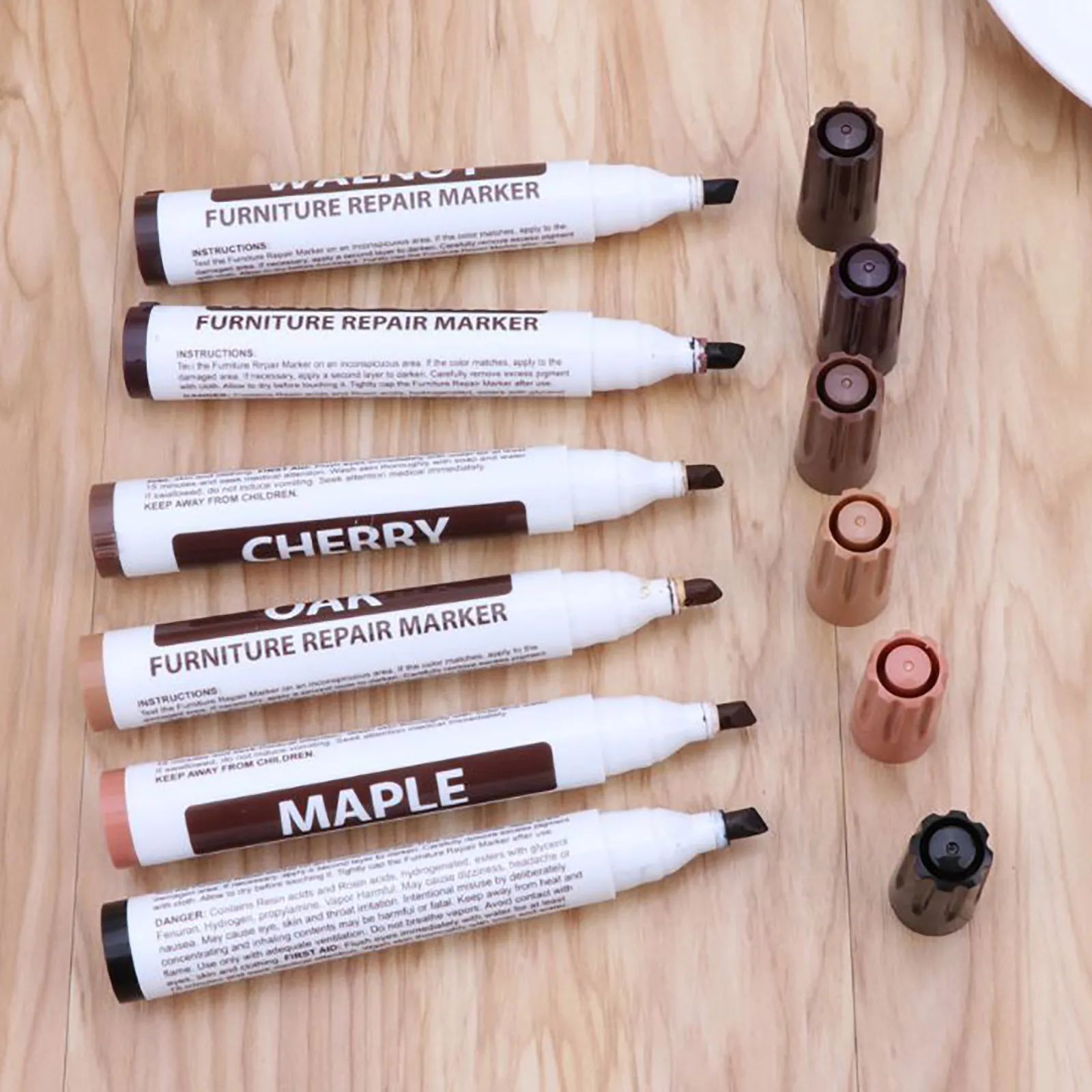 1pc Wooden Furniture Floor Repair Pens Timber Paint Damaged Scratch Wood Repair Crayons Materials Patch Restore Marker