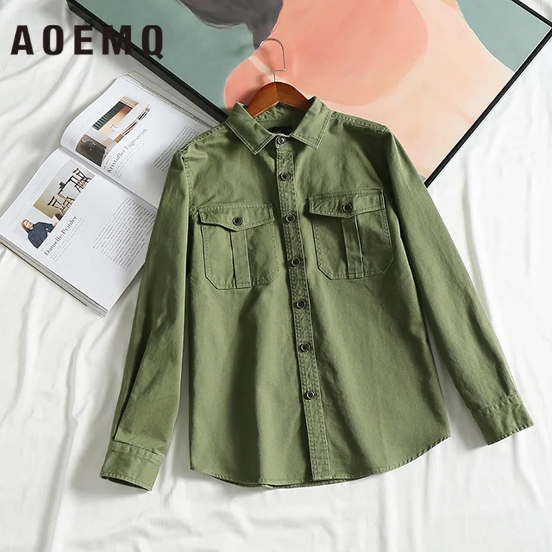 price cut AOEMQ Korea Style Jackets Yellow/Green Color Single-breasted Button Unisex Adults Appointment Jacke