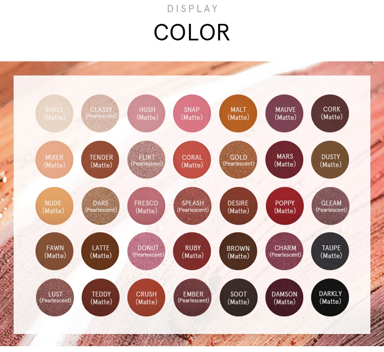 IMAGIC Palette EyeShadow 35 Color Matt Waterproof Earth Tone Powder Eyeshadow Pallete Cosmetic Makeup Pigment Cosmetics TSLM2