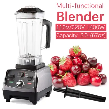 

1400W 2.0L Blender Adjustable Speed Kitchen Food Mixer Electric Soybean Milk Fruit Juicer Mixer Food Processor Kitchen Tools