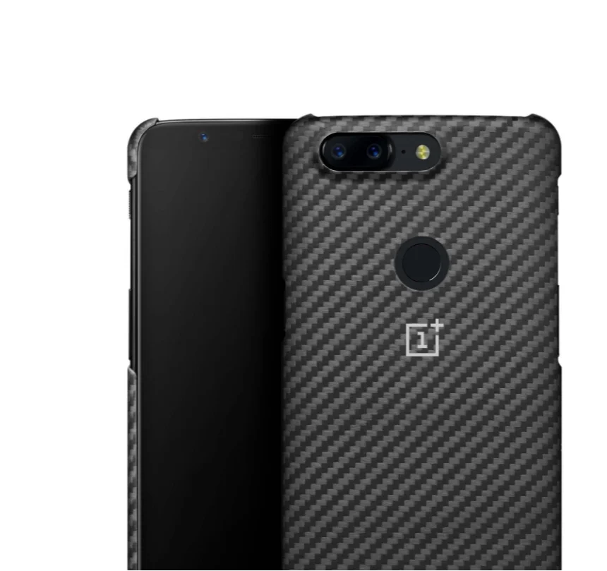 Официальный защитный бампер чехол для OnePlus 5t Телефон задняя крышка для one plus аксессуары - Цвет: carbon fiber