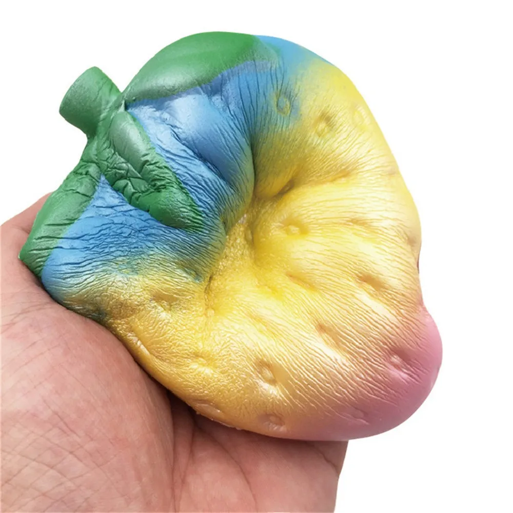 Мягкая антистрессовая игрушка Squishies медленный рост Jumbo Ароматизированная Радуга клубника смешная игрушка для детей подарок игрушки L1219