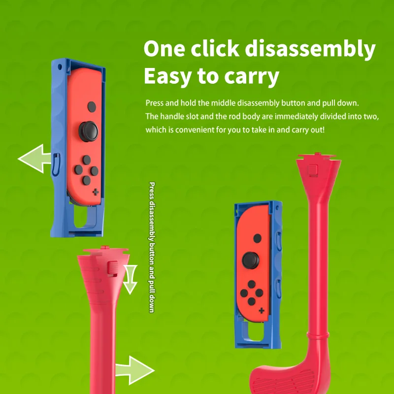 Golf Grips Clubs 2 Pieces Set Compatible With Mario Golf Super Rush For Nintendo Switch Joy Pad Grips