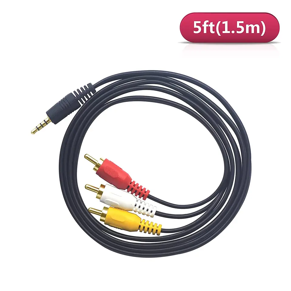 Cavo Prolunga Innov8 TRRS 3,5 Mm A 3 RCA Maschio, 1,8 M, Per Audio/video Da Smartphone A TV