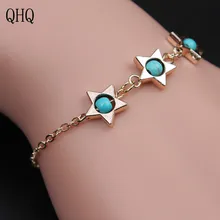 QHQ, браслеты со звездами, браслеты, подвески, персонализированная цепочка дружбы, Женские аксессуары, ювелирные изделия, натуральный камень, жемчуг, подарки для женщин, boho
