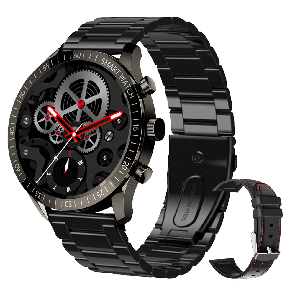 2021 Round Men Smart Watch 1.32 Inch Big HD Screen Clock Wristwatch Fitness Tracker Top Band Fashion Business Sport Smartwatch