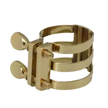 Yibuy 1x Sax Ligature Золотая латунь E-flat Alto Лигатура для саксофона для альт-саксофона