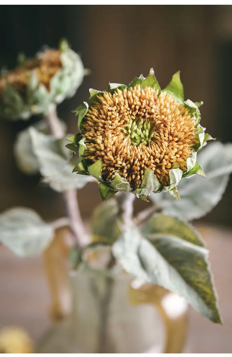 1Pcs Artificial Sunflower Fake Flower High Quality Simulation Silk Sunflower For Wedding Home Christmas Decoration QW16 (9)