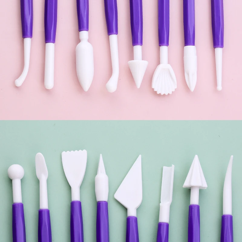 8Pcs/Set Fondant Cake Decoration Styling Tools Pattern Carving Sugar Flipping Tools Craft Styling Baking Accessories Set cake decorating tools cake baking tools cake making tools