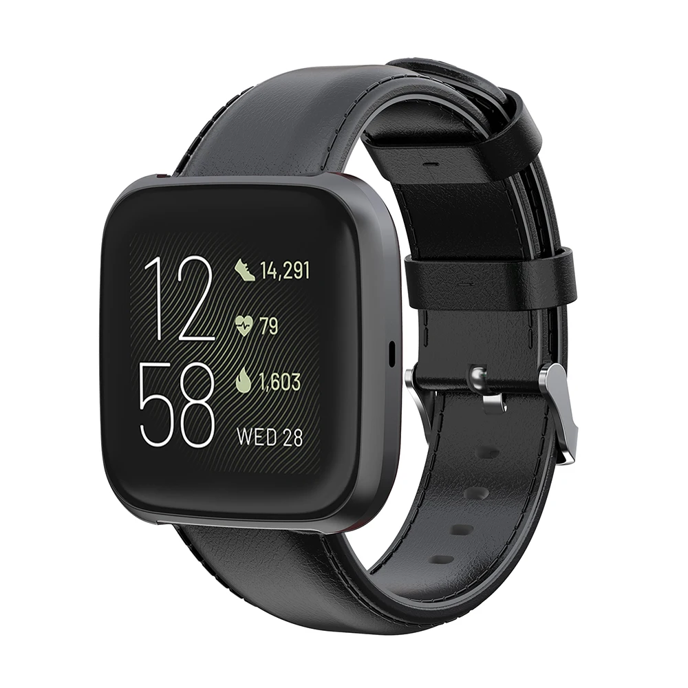 Ремешок для часов с пряжкой Для Fitbit Versa 2 Versa Lite кожаный ремешок для часов 23 мм сменный ремешок для умных часов спортивный браслет