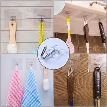 1/4/6/10 шт наклейки на стену с нескользящей подошвой, крючки, станок и многоразовые сильная липкая, Не оставляющий следов надежный дизайн прозрачный Кухня крюк в стену прямой сильной клейкости