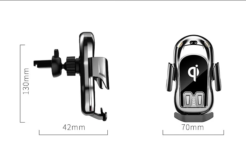 Wireless car charger in wireless charger for Samsung note9 / S10 / S9 and iPhone wireless charger holder and Receiver