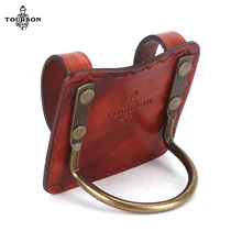 

Tourbon Genuine Leather Heavy Duty Steel Loop Hammer Holder Axe Hatchet Carrier Slot Tools Holster for Belt