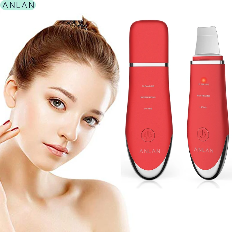 

Ultrasonic Facial Skin Scrubber Ion Deep Face Cleaning Peeling Rechargeable Skin Care Device Beauty Instrument Acne Removal Spa