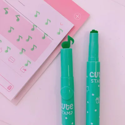 Креативный маркер ручка хайлайтер ручка-печатка Корея Многофункциональный хайлайтер карамельный цвет детская ручка для рисования канцтовары школа - Цвет: H