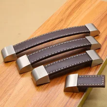 Кожаный выдвижной шкаф для мебели мешок шкаф и ящик шкафа кожаный чемодан ручка простой квадратный одно отверстие черный и белый с Pa