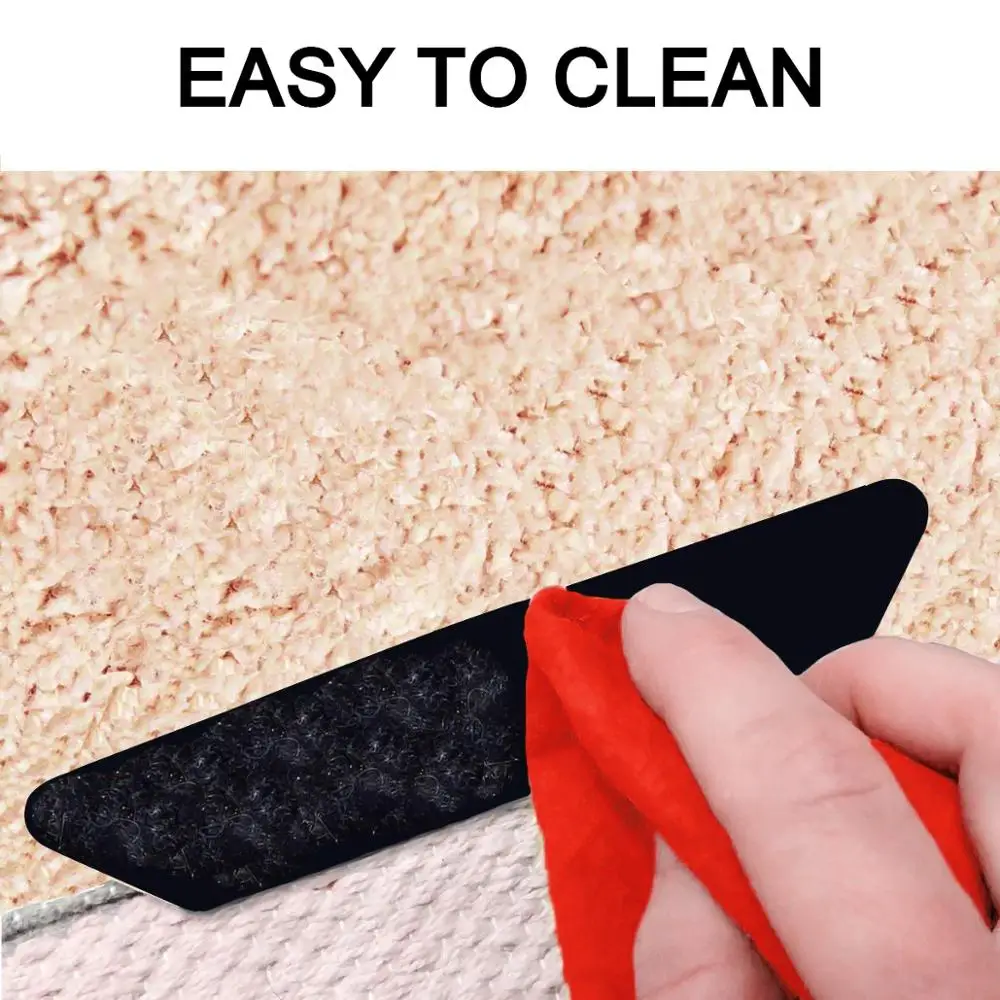 Rug Gripper Tape Pads Anti Slip Non Skid Carpet Corners Easily