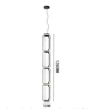  Art Glass Element Lamp Luxury Warm White LED Clear Glass Pendant Light Nordic Vertical Transparent Hang Lamp Lampara Luminaire 