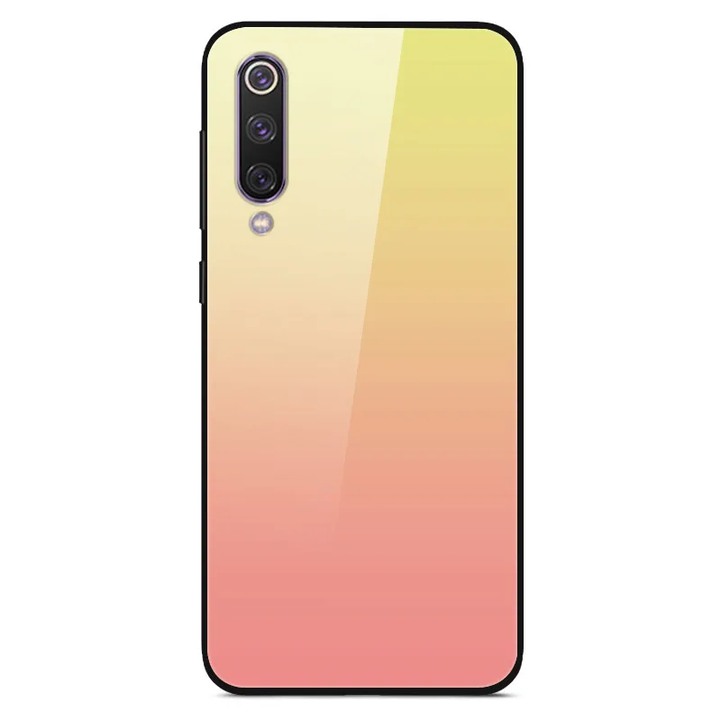 2 Чехол из закаленного стекла для Xiaomi Mi 9, чехол, стеклянная крышка для Xiaomi Mi 9 SE, чехол, силиконовый бампер, чехол для Xiaomi Mi CC9 Pro 9 Lite - Цвет: 2