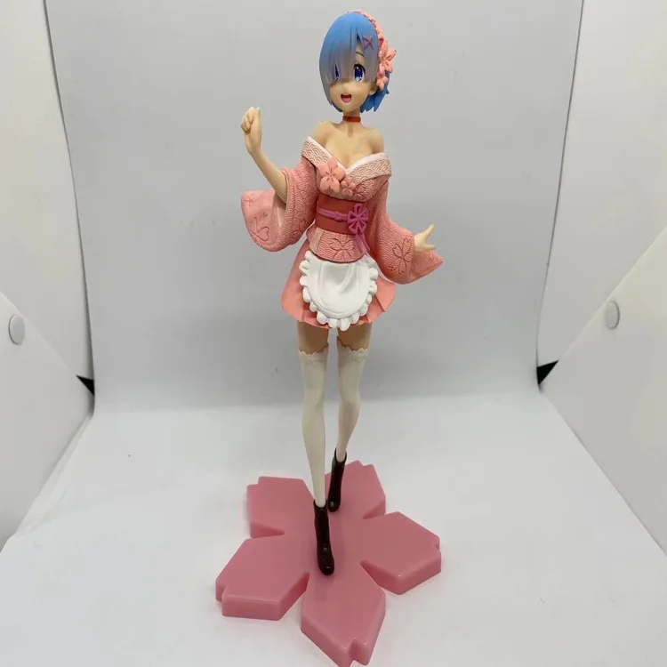 

23cm Starting Life In Another World From Zero Rem Sakura Ver. PVC action figure collection model toys gifts