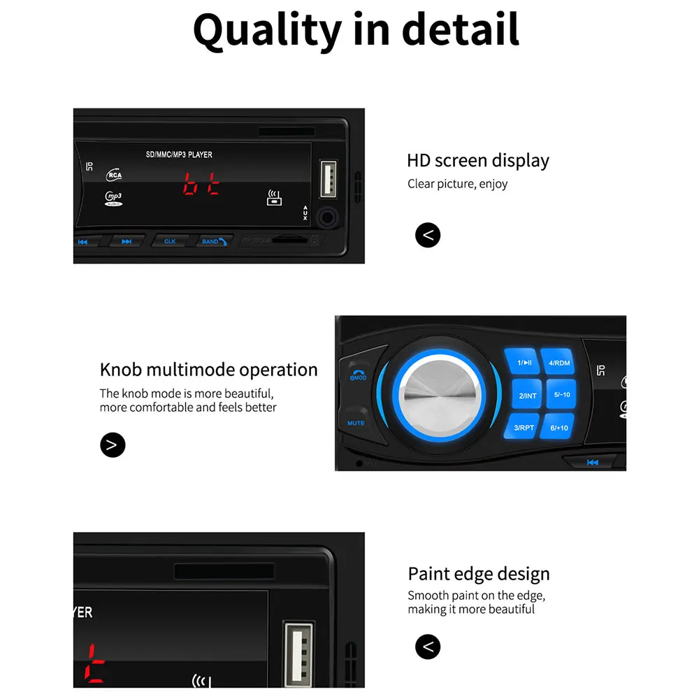 Автомобильный Радио стерео MP3 плеер беспроводной Bluetooth Handfree авто FM радио приемник Авторадио 1 din 12 в автомобильный MP3 мультимедийный плеер