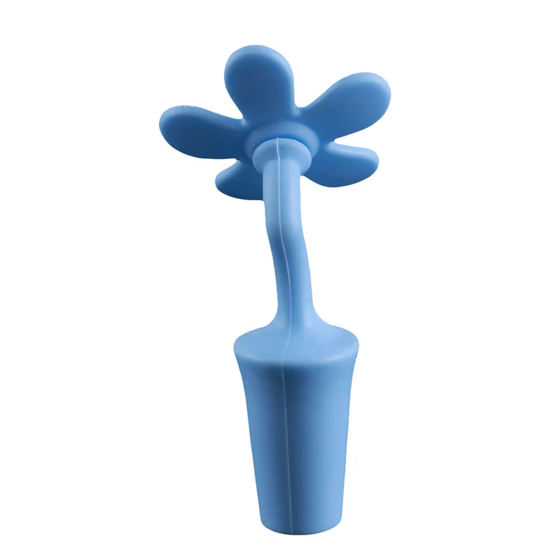 1 Pc Wine Bottle Stopper Silicone Flowers Bar Tools Kitchen Wine Champagne Stopper Beverage Closures Preservation Wine Stoppers