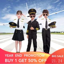 

Disney Captain Children's Clothing Boy Air Force Pilot Air Less Same Uniform Female Stewardess Clothes Role Play