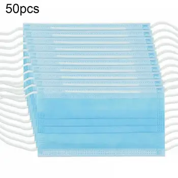 

50Pcs 95% Filtration Fast Delivery! High Quality Disposable 3-Ply Anti-Dust Antibacterial Earloop Protective Face Masks