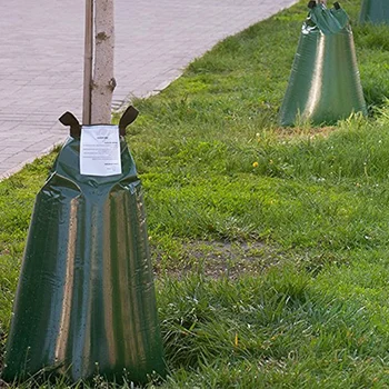 

PE Water Drip Bag Tree Watering Bag Slow Release Watering Bag Tree Irrigation Bag With Zipper 20 Gallon for Garden (Green)