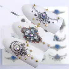 YWK 1 шт. синяя Роза Ожерелье Висячие бусины дизайн для дизайна ногтей водяные знаки татуировки украшения Наклейка на ногти водная наклейка