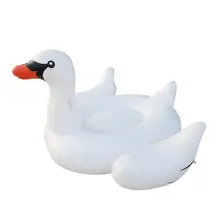 Большой толстый белый лебедь надувной плавающий ряд крепление воды болотная игрушка плавающая кровать