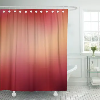

Abstract in Gold and Red Hues Autumn Thanksgiving Warm Bathroom Curtains Waterproof Polyester Fabric 60 x 72 inches Set