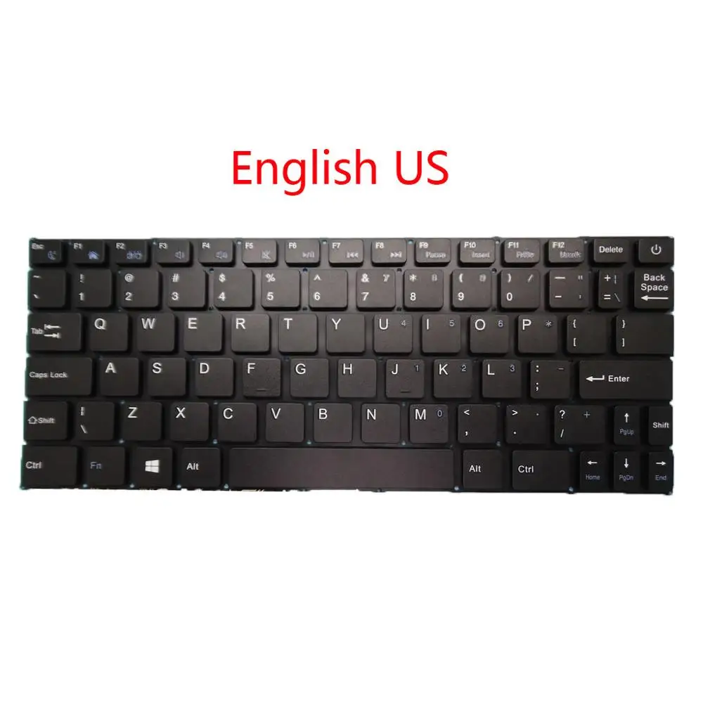 Ноутбук США RU Клавиатура DK258E 342580016 YXT NB92 10 Английский Русский черный без рамки