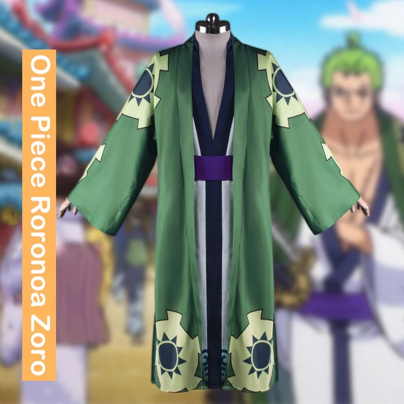 Roronoa Zoro Cosplay Costume Kimono Robe Cloak Belt Full Suit for Men Woman anime maid outfit