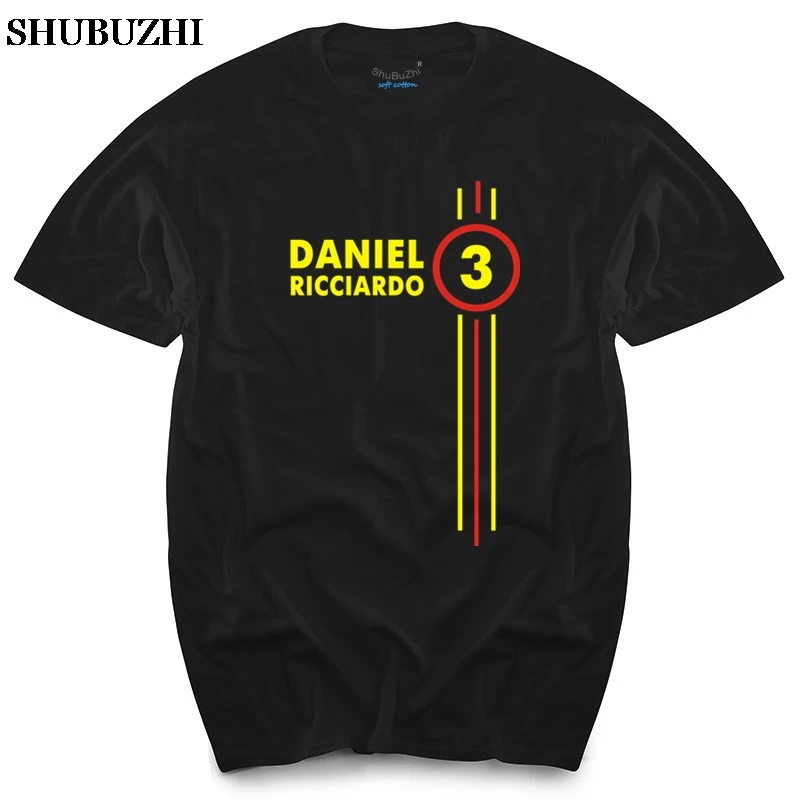 

Daniel Ricciardo Number 3 Mens Ringer T Shirt Formula 1 Driver men's top tees brand teeshirts