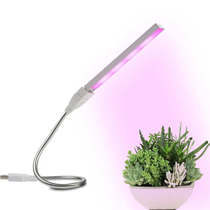 

Led Plant Grow Light Full Spectrum Indoor Flower Growbox Grow Box Lamp Phyto Power Usb 5V 2.5W Meaty Plant 14 LEDS lights