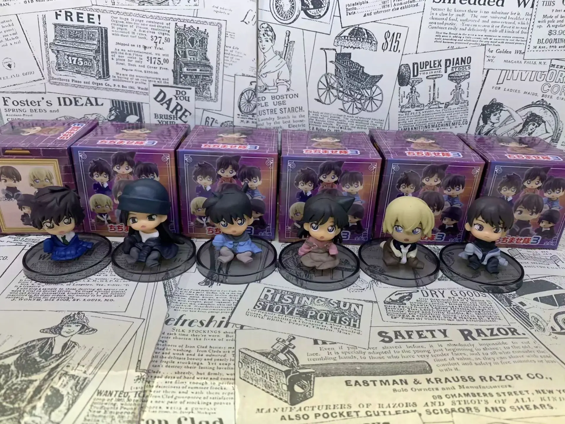Зауженные сидя 2 Конан Кудо Amuro через Haibara сидя детство Статуэтка капсула игрушка