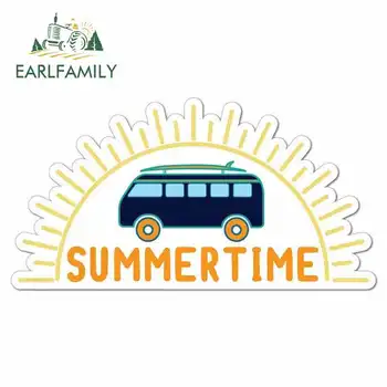 

EARLFAMILY 13cm x 6cm For Summertime Travel Graffiti Sticker DIY Anime Personality Creative Stickers Vinyl Car Wrap Body For Car