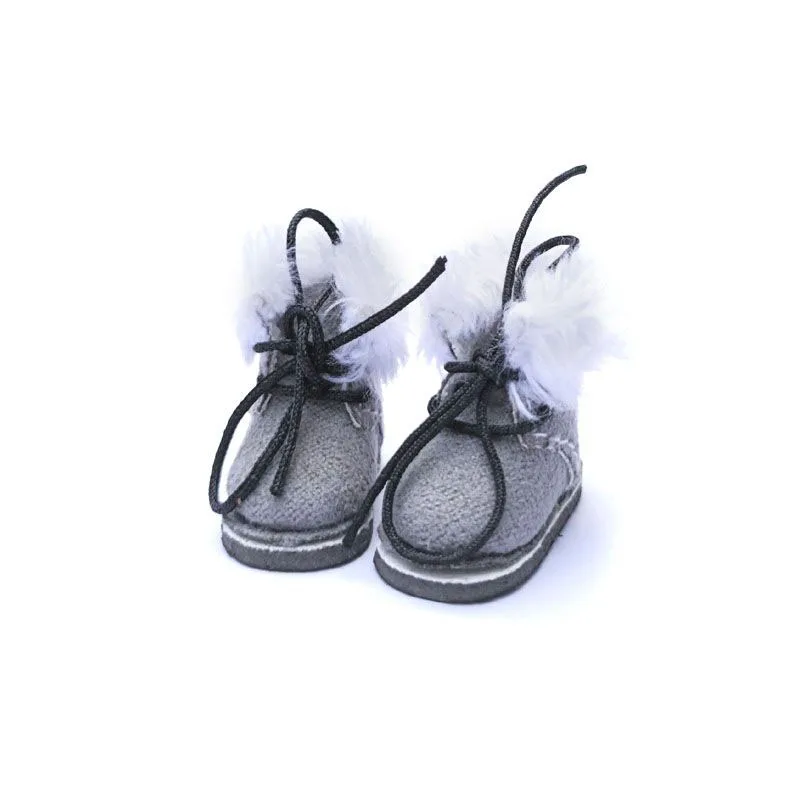 OB11 обувь obitsu 11 1/12 BJD куклы зимние сапоги для GSC 1/12 BJD кукла обувь аксессуары куклы - Цвет: Серый
