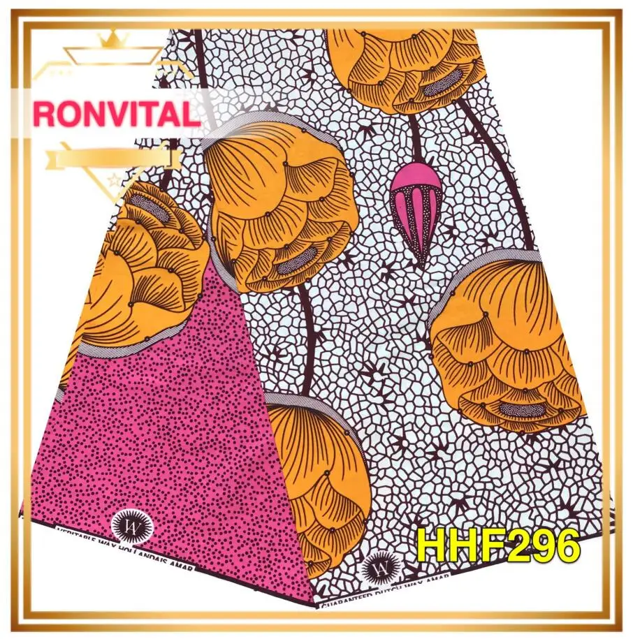 Женское платье DIY африканская печатная ткань ronvital восковая ткань высокого качества хлопок Материал DIY ткани 6 ярдов/партия