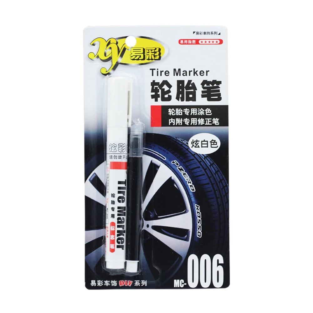 1 комплект белого цвета Перманентный маркер для шин ручка для автомобильных шин и шина для мотоциклов автомобильные краски автомобильные аксессуары