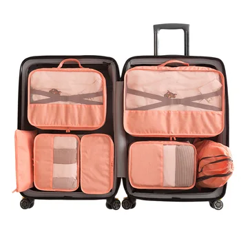 

7Pcs Portable Travel Bags Sub-packing Finishing Bag Waterproof Large-capacity Handbag Accessories DNJ998