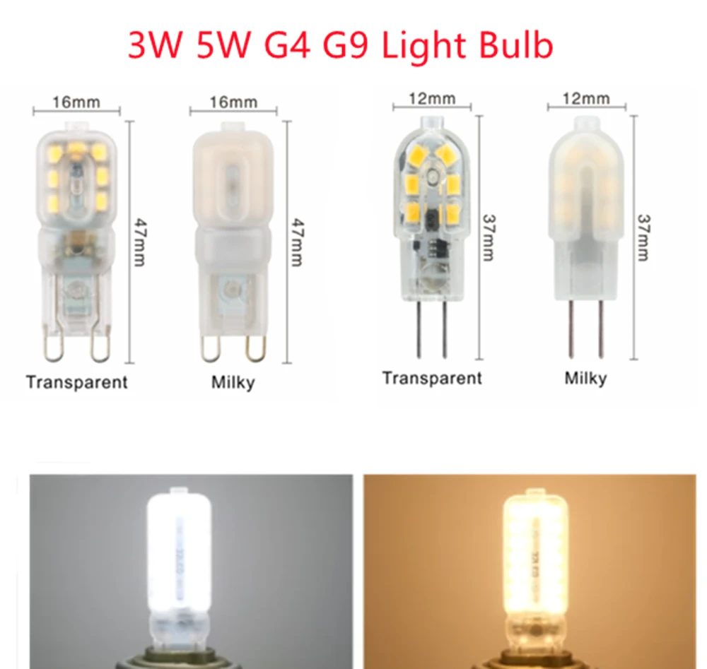 begynde fritaget chauffør Ampoule LED pour remplacer l'halogène SMD2835, remplacement de l'halogène  20W 30W, 3w 5w G4 G9 AC 220V DC 12V, 5 pièces | AliExpress